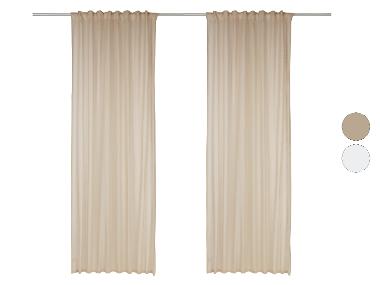LIVARNO home Závesy, 135 x 254 cm, 2 kusy
