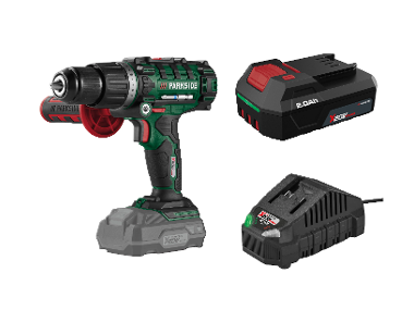 PARKSIDE® Aku príklepový vŕtací skrutkovač 20 V PSBSA 20-Li E4 + Akumulátor 20 V/2 Ah + Nabíjačka na akumulátor 20 V/2,4 A