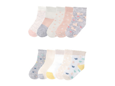 lupilu® Dievčenské ponožky pre bábätká, 5 párov
