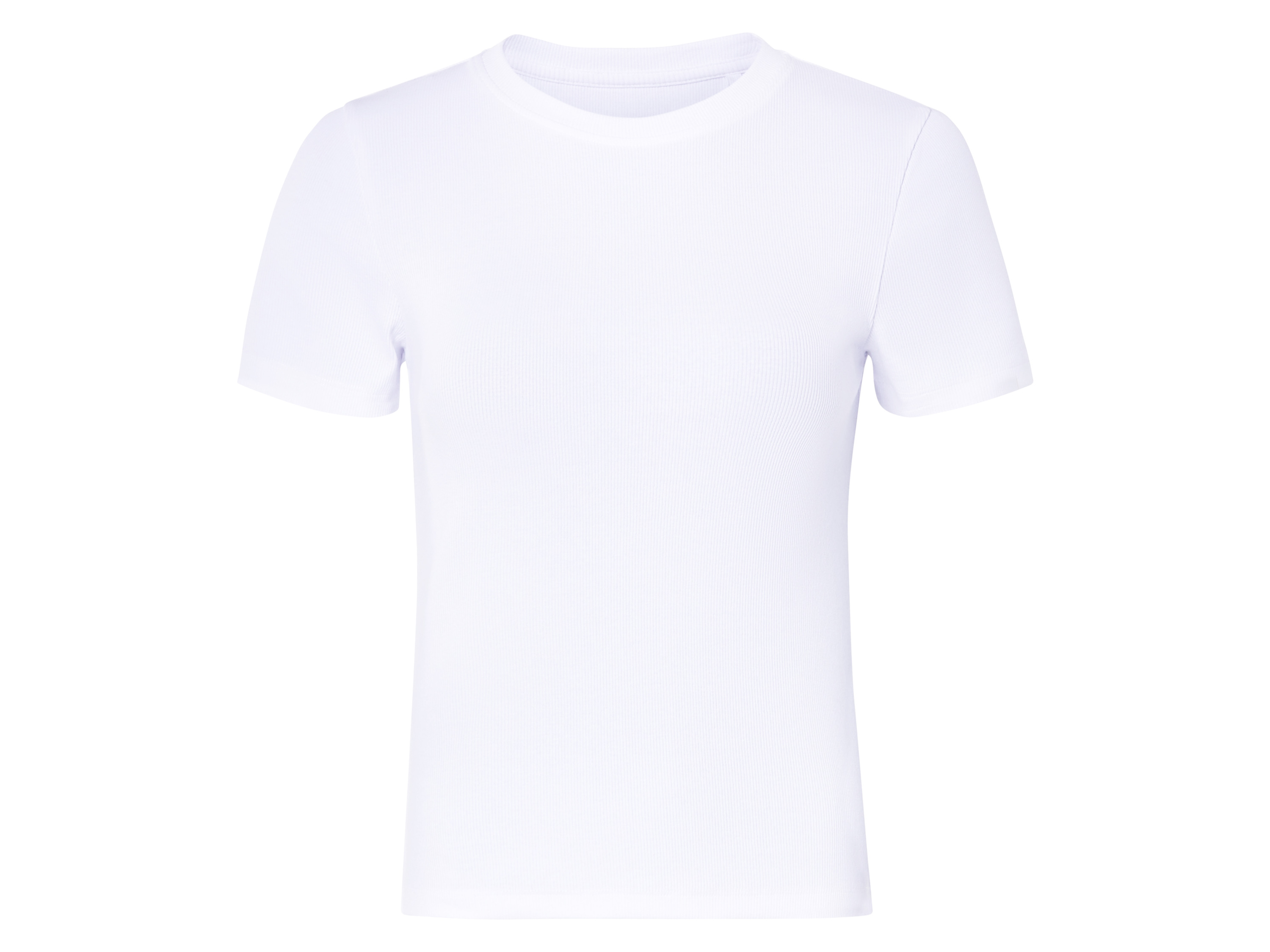 esmara® Dámske rebrované tričko (biela, XS (32/34))