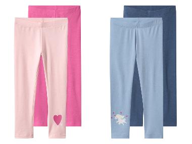 lupilu® Dievčenské legíny, 2 kusy