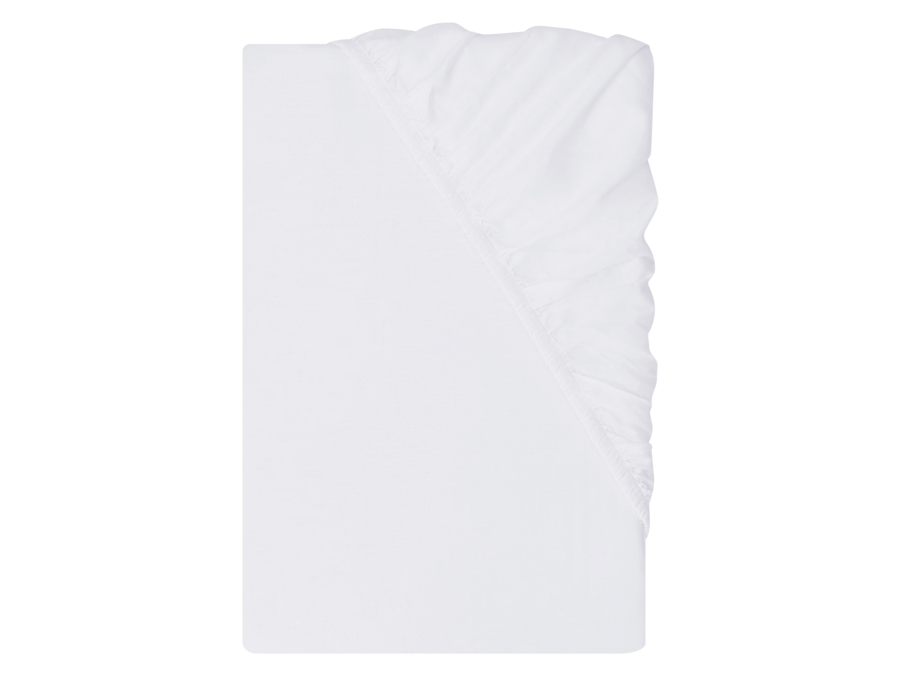 LIVARNO® Napínacia plachta z bavlneného saténu, 140 – 160 x 200 cm (biela)