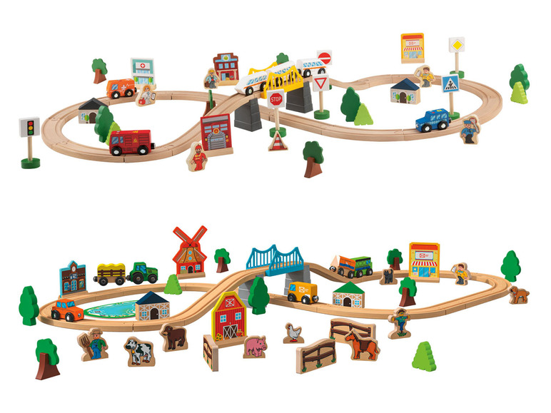 Prejsť na zobrazenie na celú obrazovku: Playtive Drevená železnica mesto/farma – obrázok 1