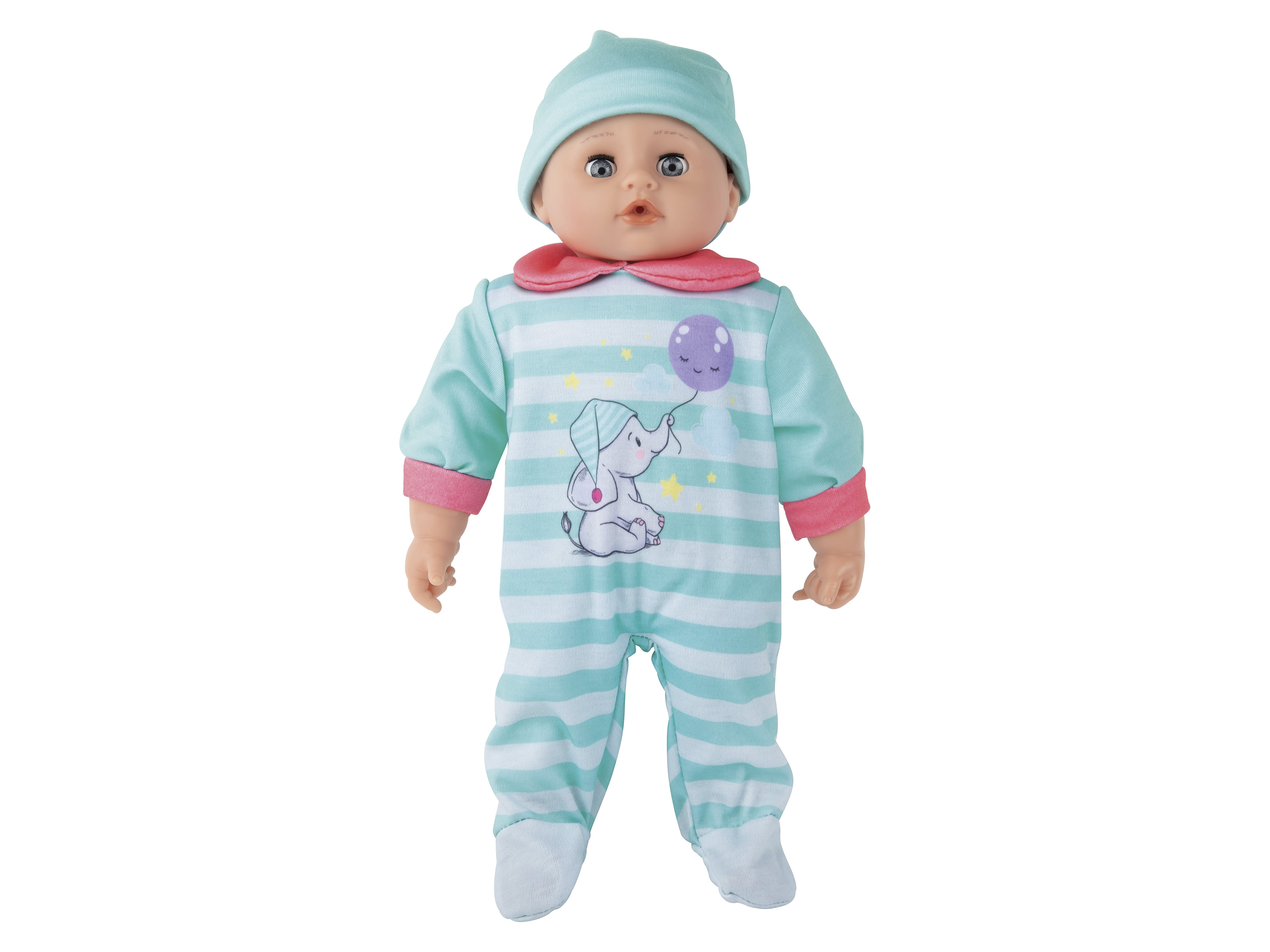 Playtive Bábika Kim vydávajúca zvuky, 38 cm (tyrkysová)