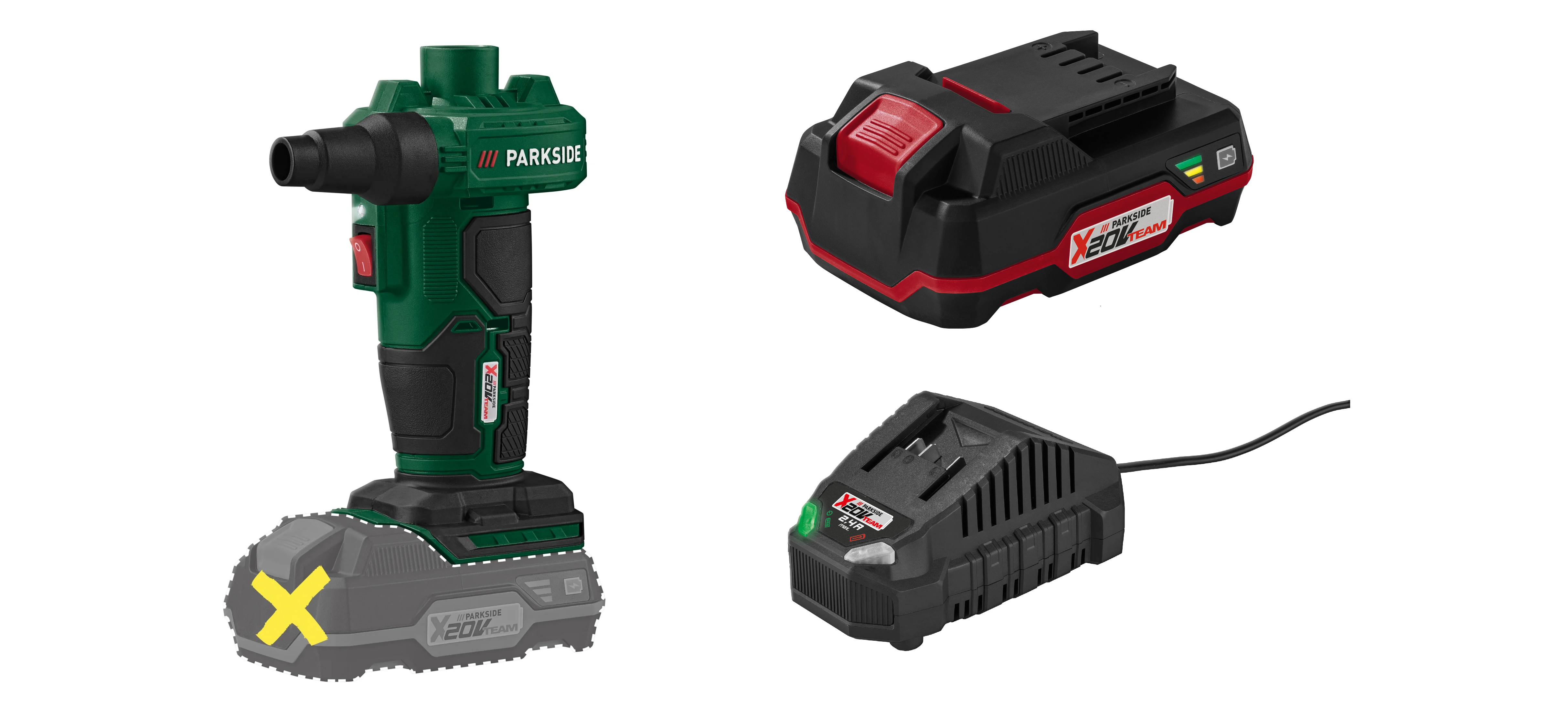 E-shop PARKSIDE® Aku pumpa PALP 20-Li B2 + Akumulátor 20 V/2 Ah PAP 20 B1 + Nabíjačka na akumulátor 20 V/2,4 A PLG 20 C1