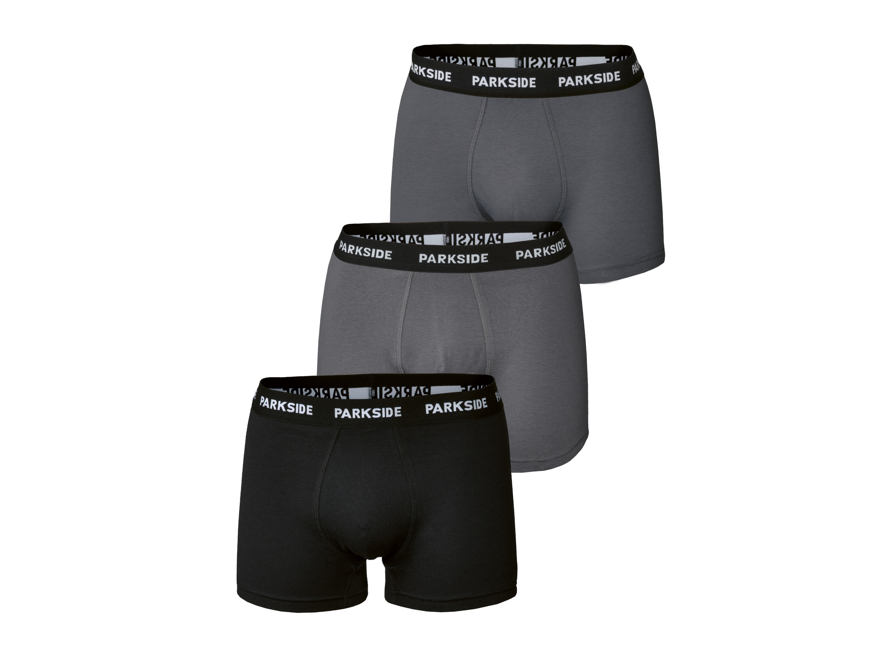 PARKSIDE® Pánske boxerky, 3 kusy (čierna/sivá, 6/L)
