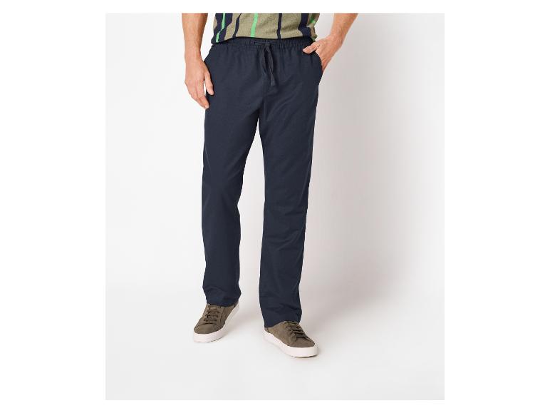 esmara Men Pánske nohavice s ľanom Premium (navy modrá, M (48/50))