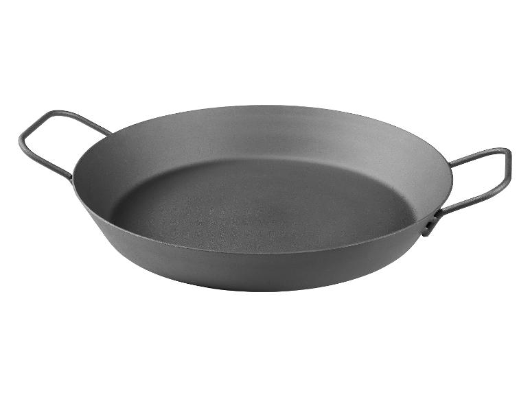Veľká čierna panvica s dvoma rúčkami.