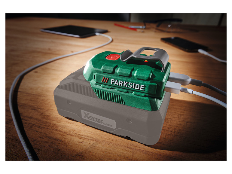 Prejsť na zobrazenie na celú obrazovku: PARKSIDE® Aku USB adaptér s LED svietidlom PAA 20-Li B2 – bez akumulátora – obrázok 3