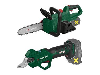 PARKSIDE® Aku reťazová píla PAKS 20-Li E5 – bez akumulátora + Aku nožnice na konáre PAAS 20-Li B1 – bez akumulátora
