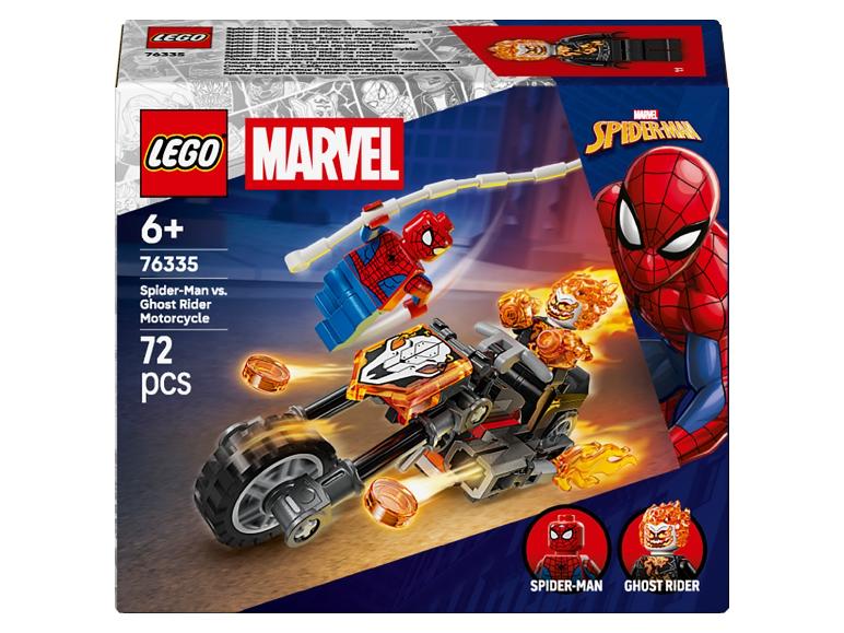 Súprava hračiek s motorkou Spider-Mana a Ghost Ridera, 72 dielikov, pre deti od 6 rokov