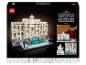 Súprava LEGO Architecture Fontána di Trevi na krabici, s rozmermi a detailmi.
