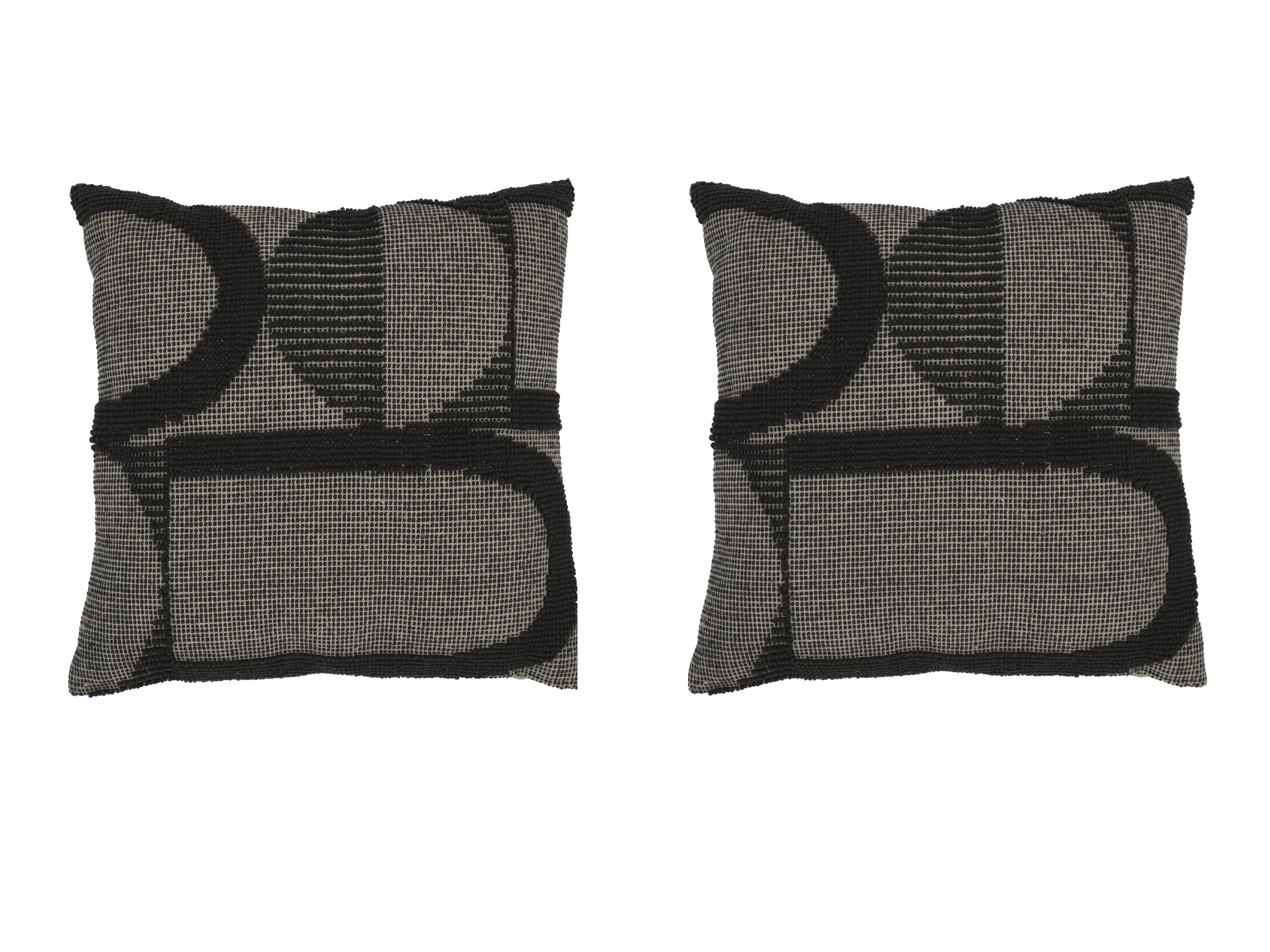 LIVARNO® Dekoratívny vankúš, 45 x 45 cm, antracitový, 2 kusy
