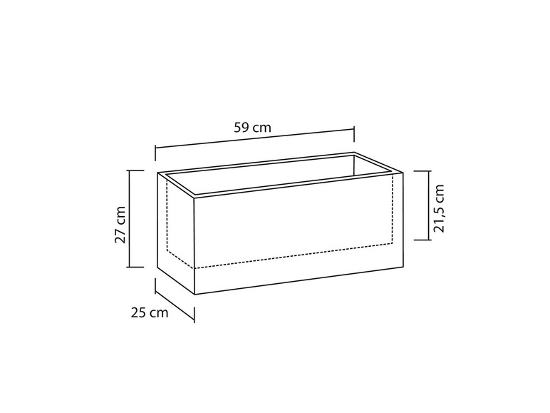 Prejsť na zobrazenie na celú obrazovku: Scheurich Dlhý kvetináč Cube Box – obrázok 4