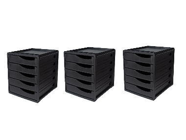 Box so zásuvkami, 3 kusy