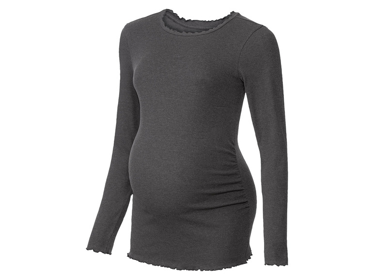 E-shop esmara® Dámske tehotenské tričko s dlhým rukávom (XL (48/50), tmavosivá)
