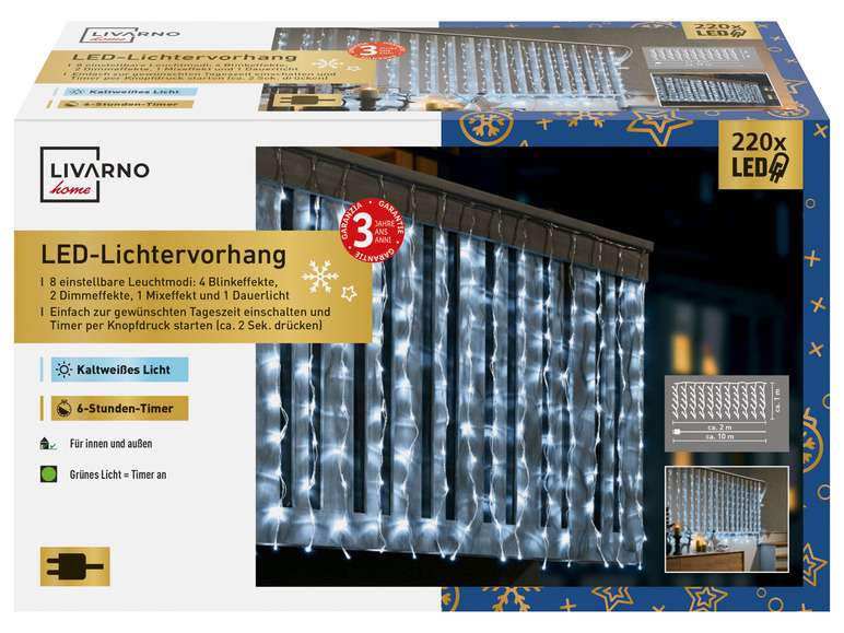 Prejsť na zobrazenie na celú obrazovku: LIVARNO home Svetelný LED záves, 220 LED – obrázok 9