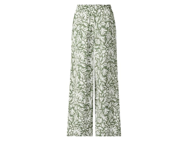 esmara® Dámske nohavice Wide Leg s ľanom Premium (vzor, S (36/38))