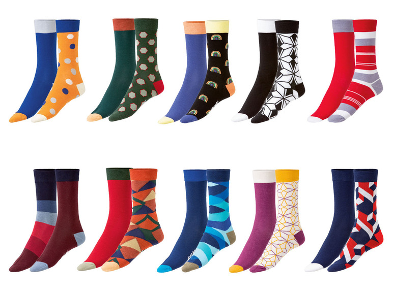 Prejsť na zobrazenie na celú obrazovku: Fun Socks Dámske/Pánske ponožky, 2 páry – obrázok 1
