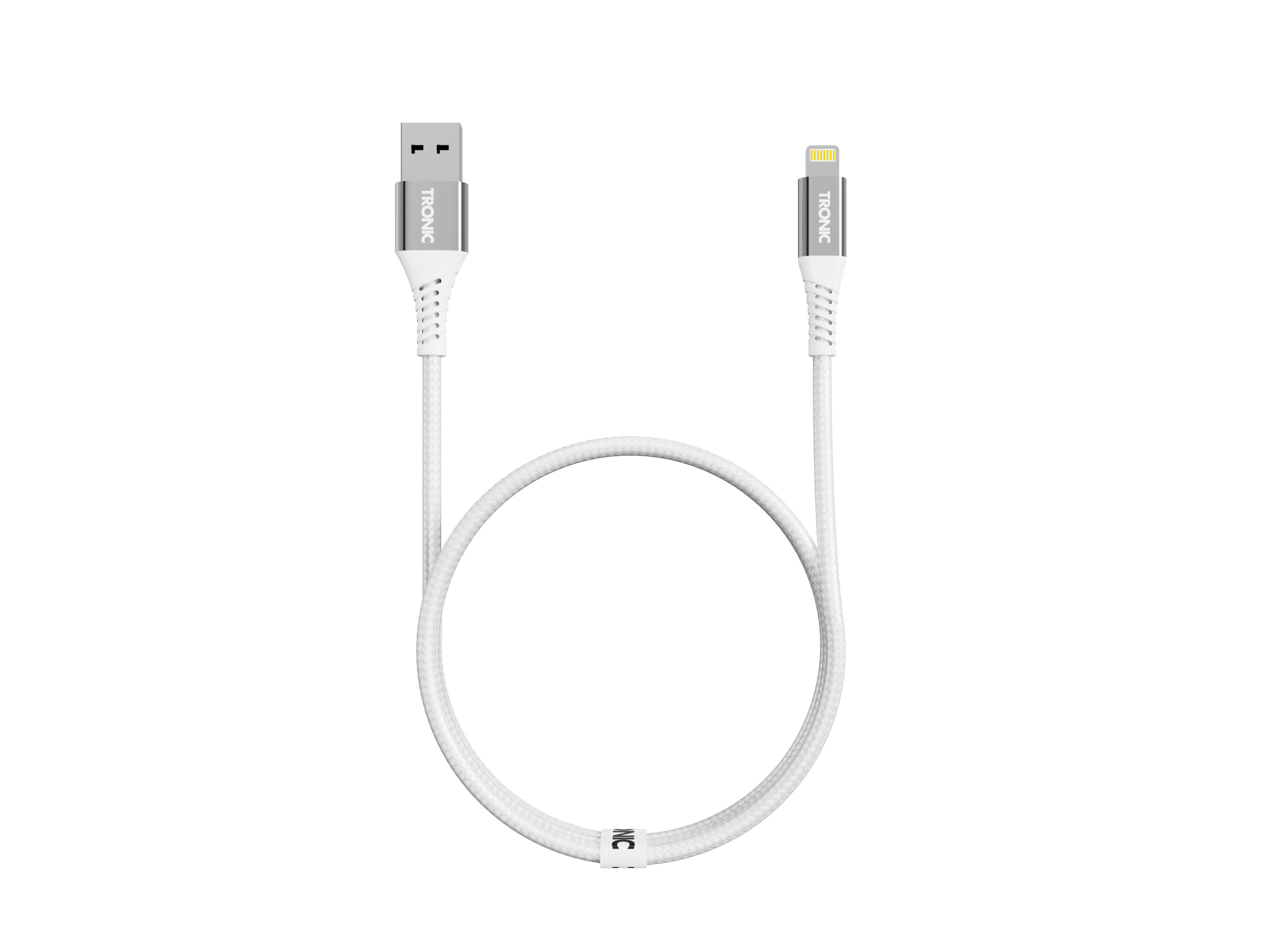 TRONIC® Nabíjací a dátový kábel, 2 m (USB-A na lightning 8 Pin, biela)