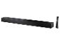 Čierny soundbar s diaľkovým ovládaním