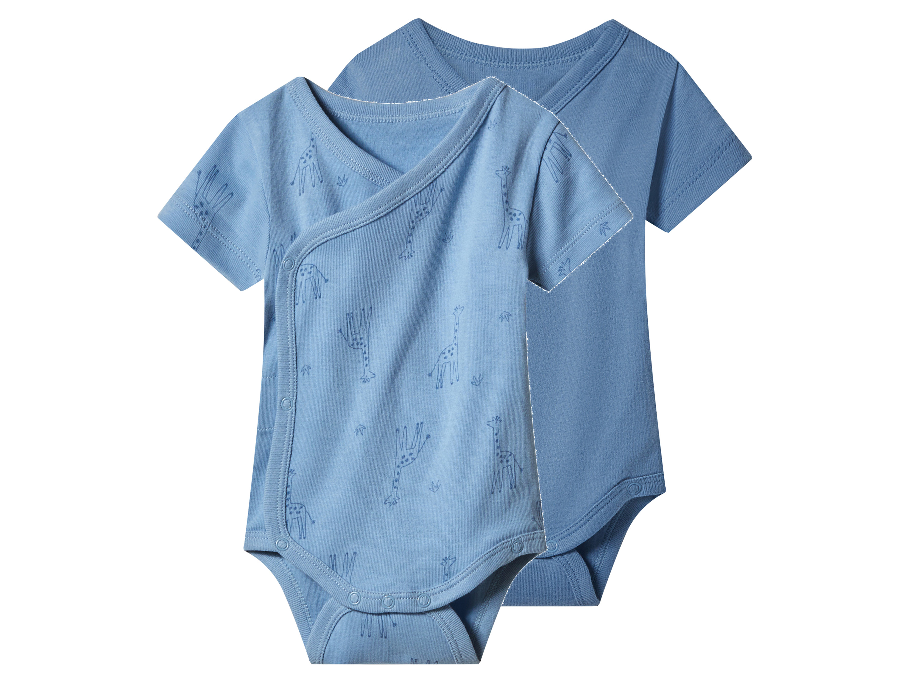 lupilu® Detské zavinovacie body pre bábätká, 2 kusy (bledomodrá/modrá, 86/92)