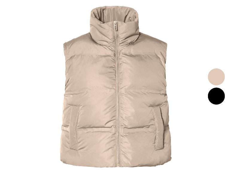 Béžová prešívaná vesta na zips.