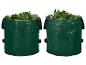Dve zelené záhradné vrecia plné lístia