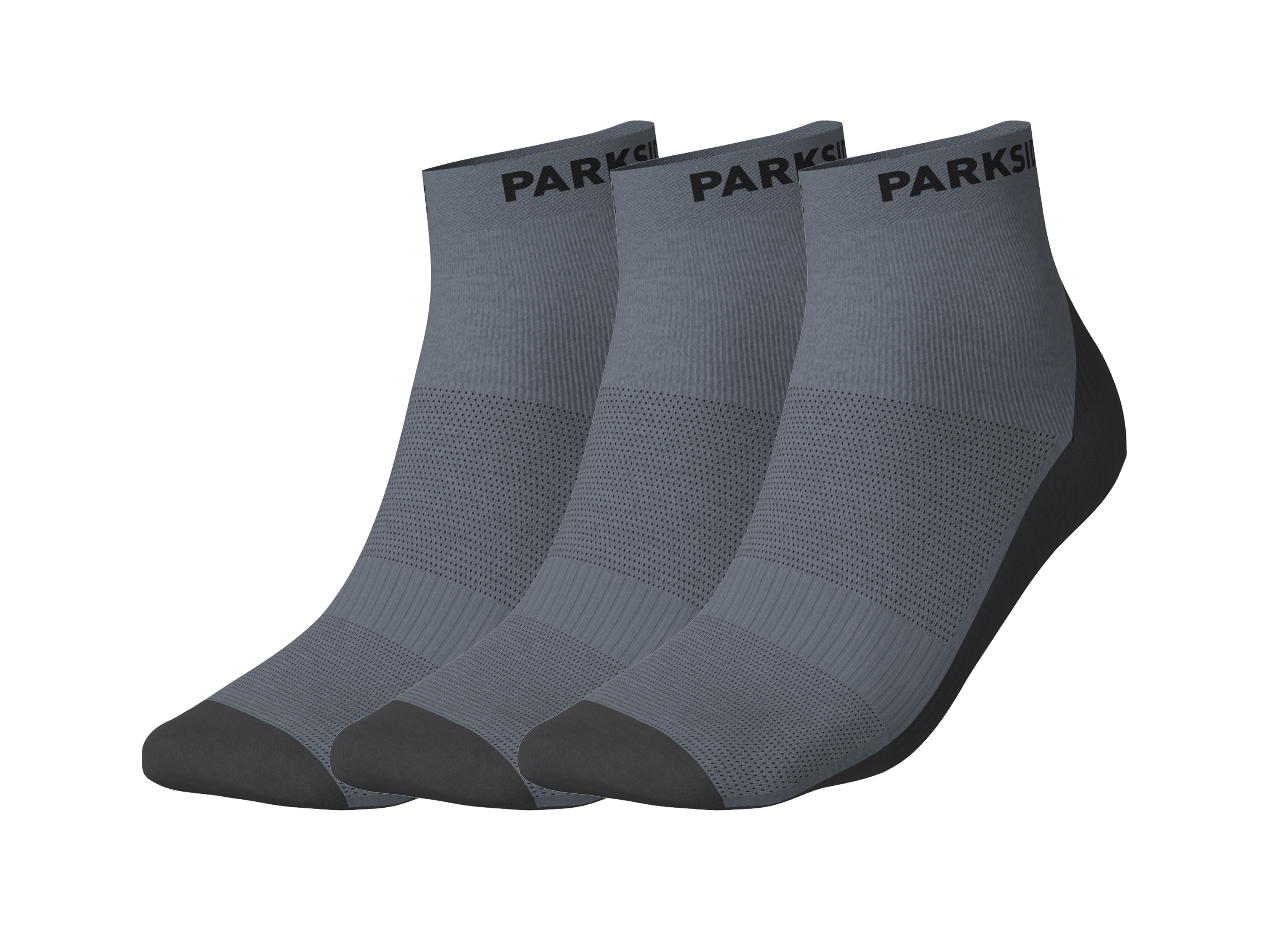 PARKSIDE® Pánske krátke pracovné ponožky, 3 páry (sivá, 43/46)