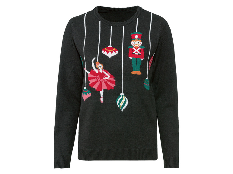 E-shop esmara® Dámsky vianočný pulóver (S (36/38), čierna)