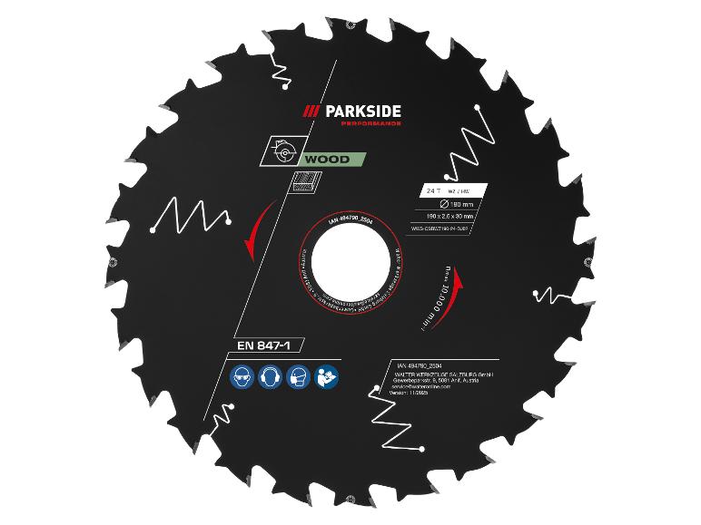 Kotúčová píla Parkside Performance na drevo, 190 mm, 24 zubov.