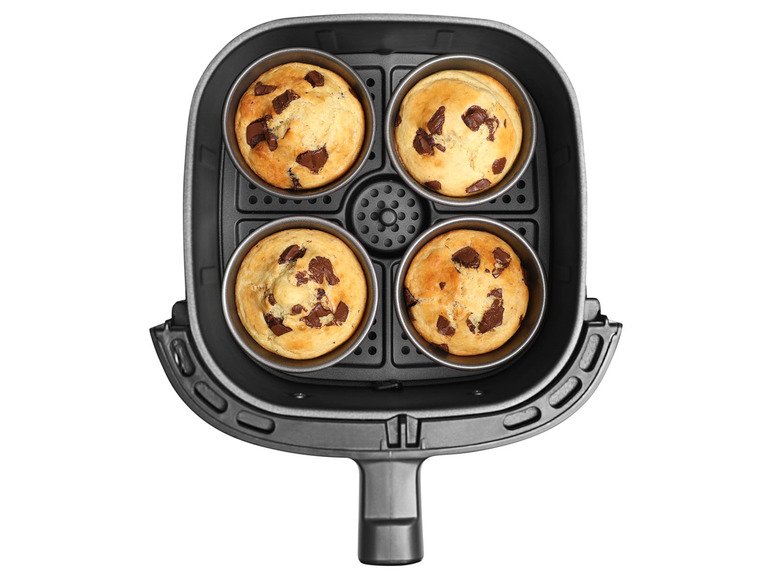Čokoládové muffiny pečené v airfryeri.