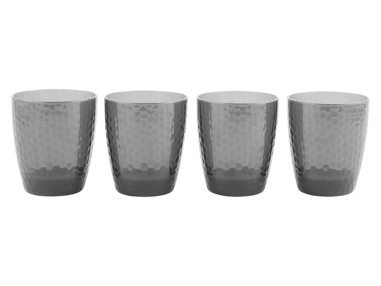 Cambridge Plastové poháre, 4 kusy (poháre/čierna)