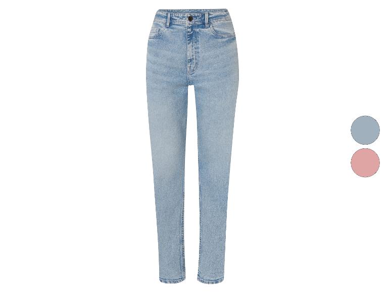 Svetlo modré skinny džínsy pre ženy.