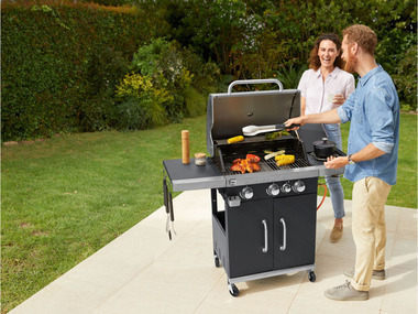 GRILLMEISTER Plynový gril, 3 plus 1 horák