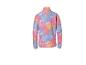 Fleecová bunda s tie-dye vzorom v ružovej, modrej a oranžovej farbe