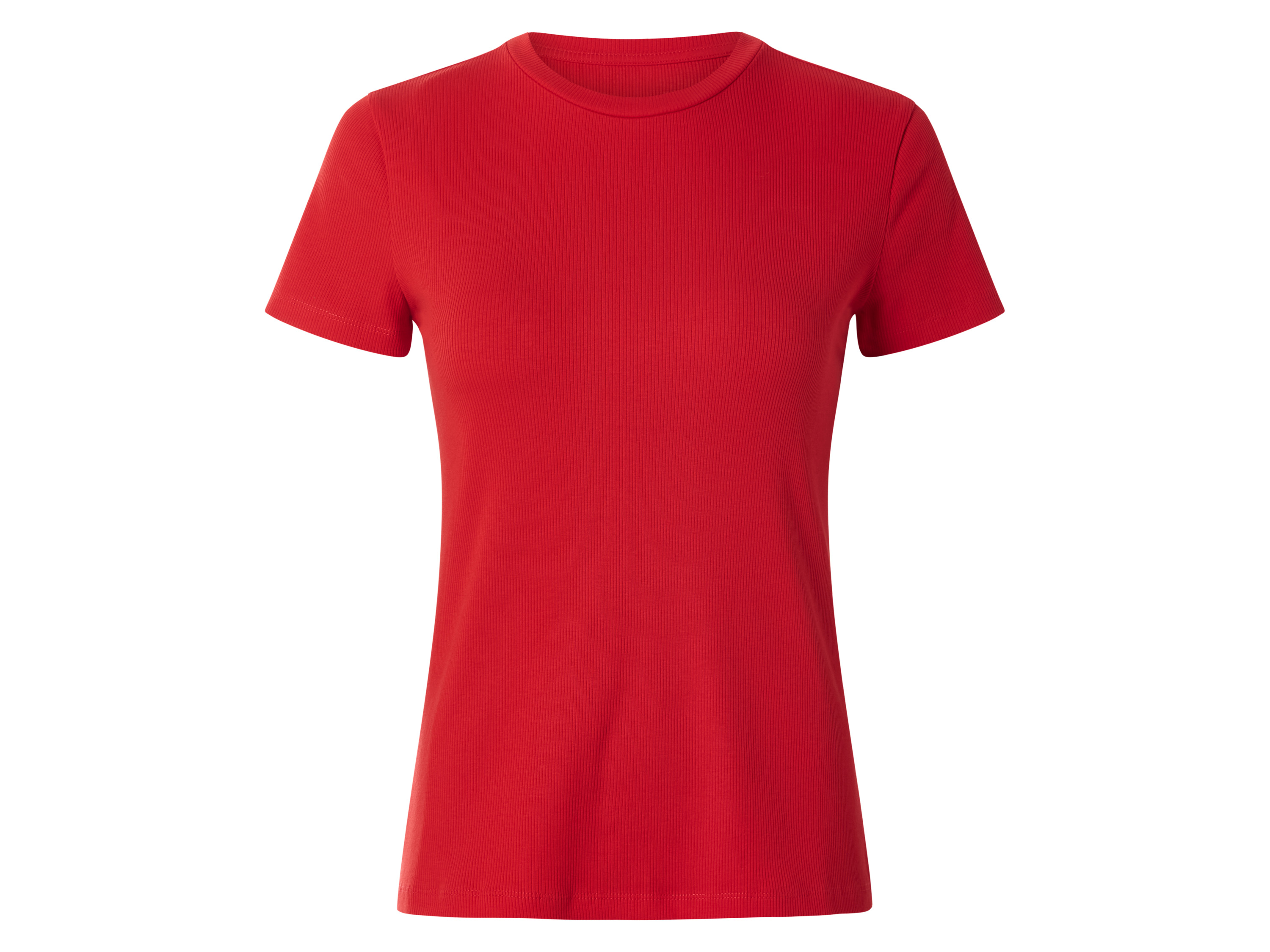 esmara® Dámske rebrované tričko (červená, XS (32/34))