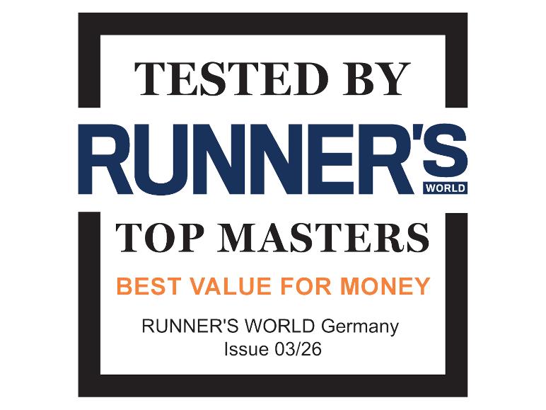 Ocenenie Runner's World Germany za „Najlepšiu hodnotu za peniaze“ testované špičkovými majstrami.