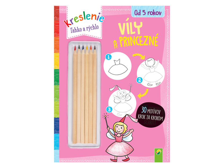 Prejsť na zobrazenie na celú obrazovku: Škola kreslenia pre deti, so 6 pastelkami – obrázok 2