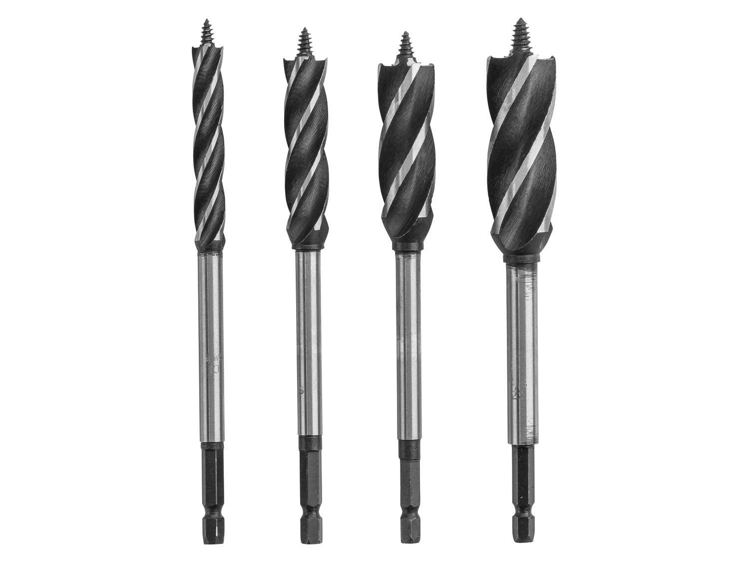PARKSIDE® Súprava príklepových špirálových vrtákov, 4-dielna  (súprava so strediacim hrotom, 4-dielna)