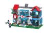 LEGO stavebnica s veterinárnou klinikou, figúrkami a zvieratami.