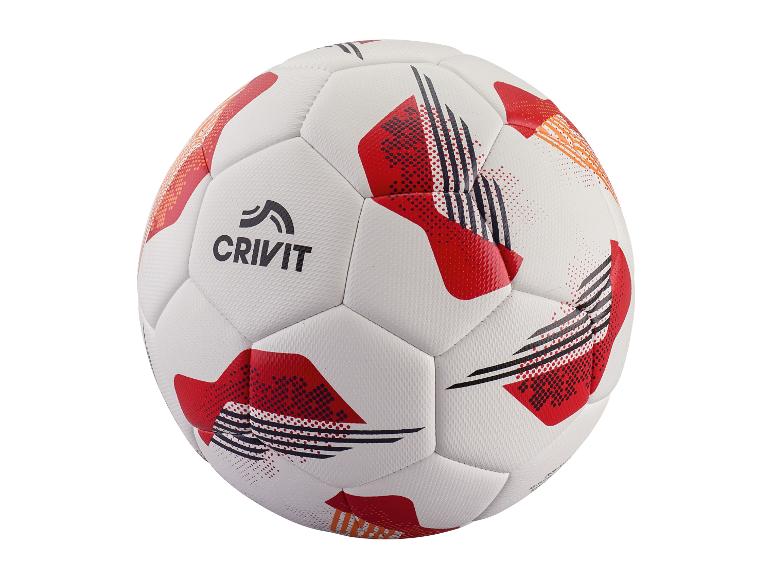 Futbalová lopta Crivit, červeno-biela.
