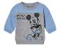 Sivá a modrá mikina s Mickey Mousem pre bábätká.