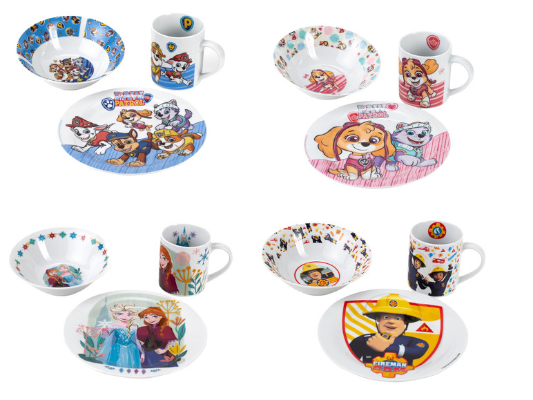Detský porcelánový riad, 3-dielna súprava