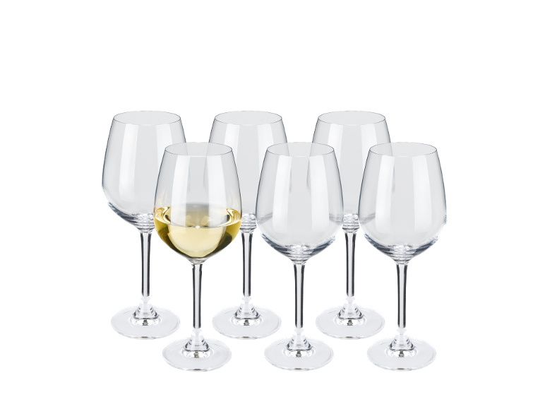 SILVERCREST® Poháre na biele víno, 6 kusov