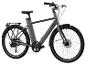 Šedý elektrický bicykel s pneumatikami Schwalbe Big Ben.