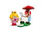 Figúrky LEGO Super Mario Baby Peach a Toad pri zmrzlinovom stánku.