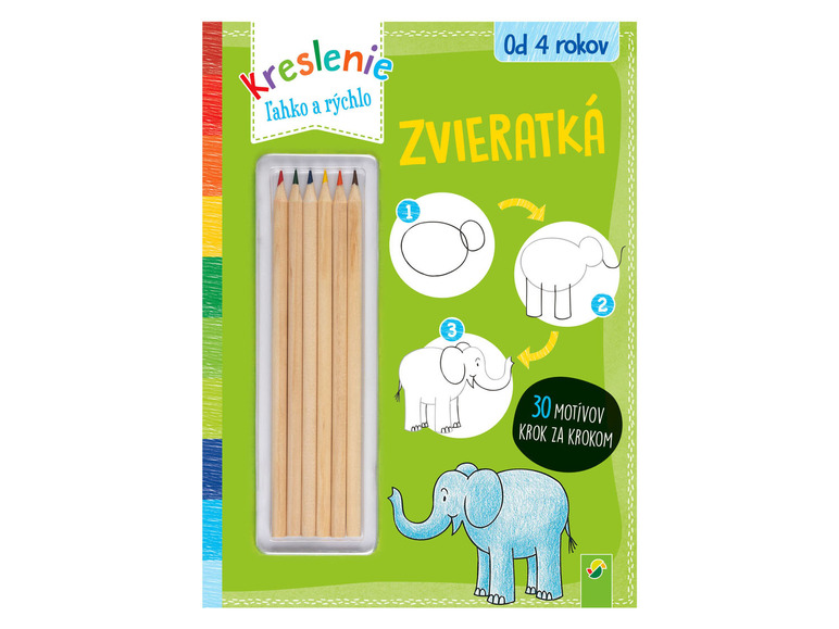 Prejsť na zobrazenie na celú obrazovku: Škola kreslenia pre deti, so 6 pastelkami – obrázok 6