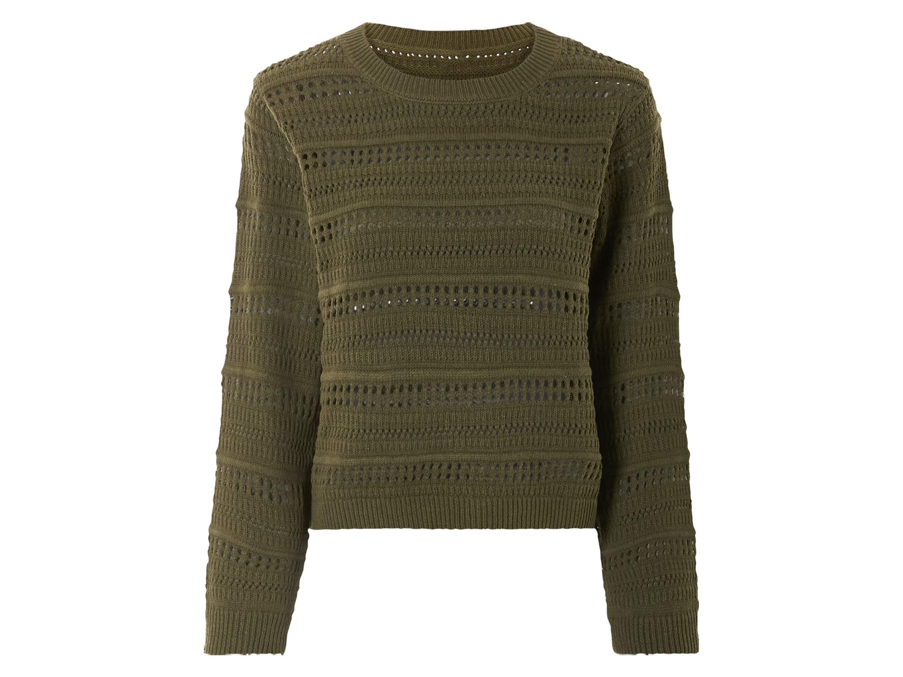 esmara® Dámsky pletený pulóver (kaki, S (36/38))