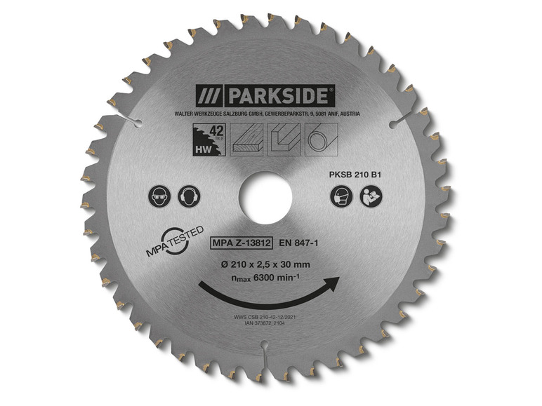 Prejsť na zobrazenie na celú obrazovku: PARKSIDE® Pílový kotúč 210 mm PKSB 210 B1 – obrázok 2